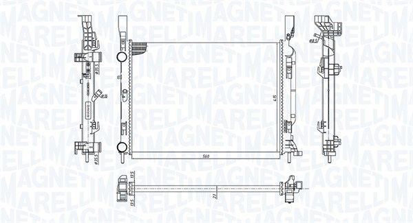 MAGNETI MARELLI Radiaator,mootorijahutus 350213142600